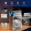 Portable Desk Mini Fan and Humidifier with LED