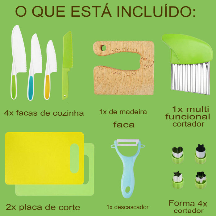 Conjunto de cozinha seguro para crianças