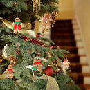 Gingerbread Christmas Tree Ornaments - Kit with 12 Units