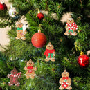 Gingerbread Christmas Tree Ornaments - Kit with 12 Units