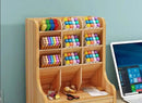 Wooden Desk Pen Organizer