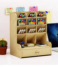 Wooden Desk Pen Organizer