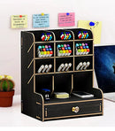 Wooden Desk Pen Organizer