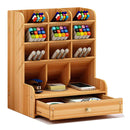 Wooden Desk Pen Organizer