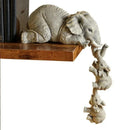 Conjunto de 3 Peças de Estatuetas de Elefante para Decoração
