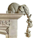 Conjunto de 3 Peças de Estatuetas de Elefante para Decoração