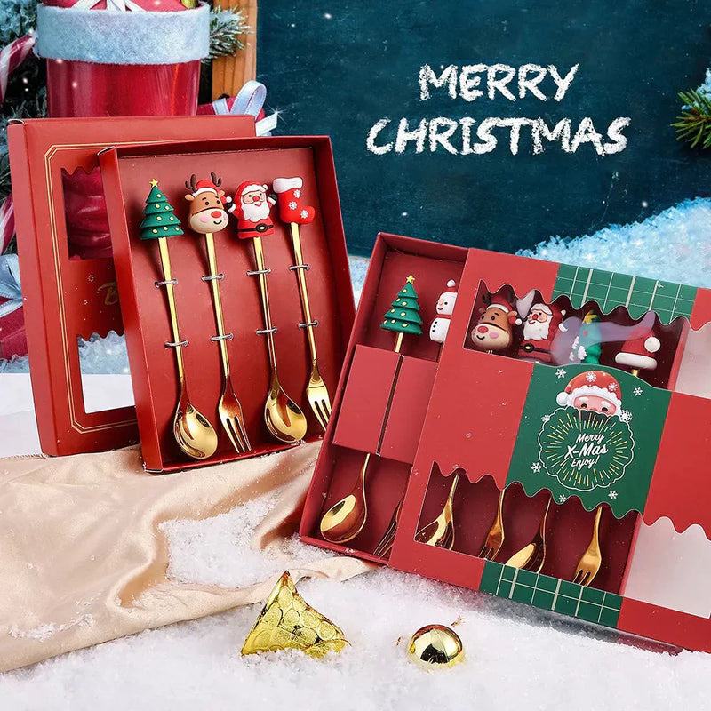 Dessert Cutlery Set Christmas Decoration