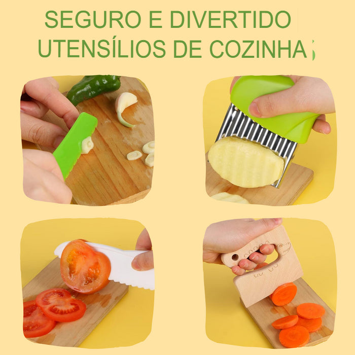 Conjunto de cozinha seguro para crianças