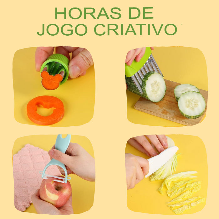 Conjunto de cozinha seguro para crianças