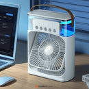 Portable Desk Mini Fan and Humidifier with LED