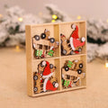 Wooden Christmas Tree Hanging Ornament