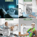 Portable Desk Mini Fan and Humidifier with LED