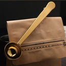 Coffee Scoop with Clip Stainless Steel Package Sealer