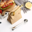 Coffee Scoop with Clip Stainless Steel Package Sealer