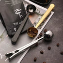 Coffee Scoop with Clip Stainless Steel Package Sealer