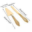 Gold Cake Spatula and Knife Set