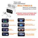 Fones de ouvido sem fio A9 Pro com tela sensível ao toque e cancelamento de ruído