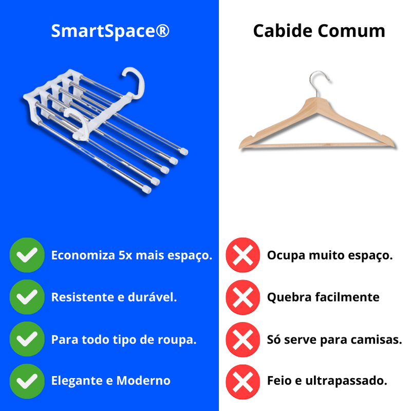 Cabide 5 em 1 - SmartSpace® | Compre 1, Leve 3