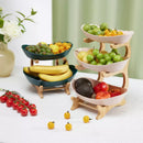 Fruteira de Mesa Cesta de Frutas Bambu