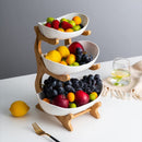 Fruteira de Mesa Cesta de Frutas Bambu