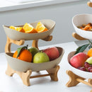 Fruteira de Mesa Cesta de Frutas Bambu