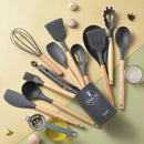 14-Piece Silicone Kitchen Utensil Set with Organizer