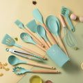 14-Piece Silicone Kitchen Utensil Set with Organizer