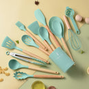 14-Piece Silicone Kitchen Utensil Set with Organizer
