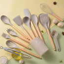14-Piece Silicone Kitchen Utensil Set with Organizer