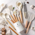 14-Piece Silicone Kitchen Utensil Set with Organizer