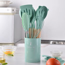 14-Piece Silicone Kitchen Utensil Set with Organizer