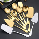 6-Piece Golden Stainless Steel Kitchen Utensil Set