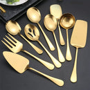6-Piece Golden Stainless Steel Kitchen Utensil Set