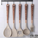 10-Piece Silicone Kitchen Utensil Set with Rose Organizer