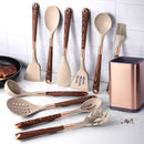 10-Piece Silicone Kitchen Utensil Set with Rose Organizer