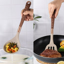 10-Piece Silicone Kitchen Utensil Set with Rose Organizer