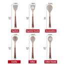 10-Piece Silicone Kitchen Utensil Set with Rose Organizer