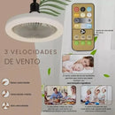 Ventilador de Teto com Luminária e Controle Remoto