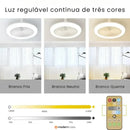 Ventilador de Teto com Luminária e Controle Remoto