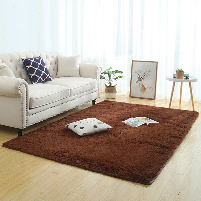 Shaggy Plain Rug - Brown