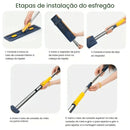 Mop de Limpeza Flat Slim 360º + Balde Dobrável