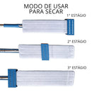 Mop de Limpeza Flat Slim 360º + Balde Dobrável