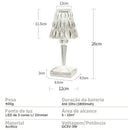 Abajur de Mesa LED Sem Fio 3 em 1 Premium