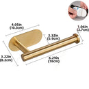 Premium Stainless Steel Gold Bathroom Accessories - No-Drill Installation