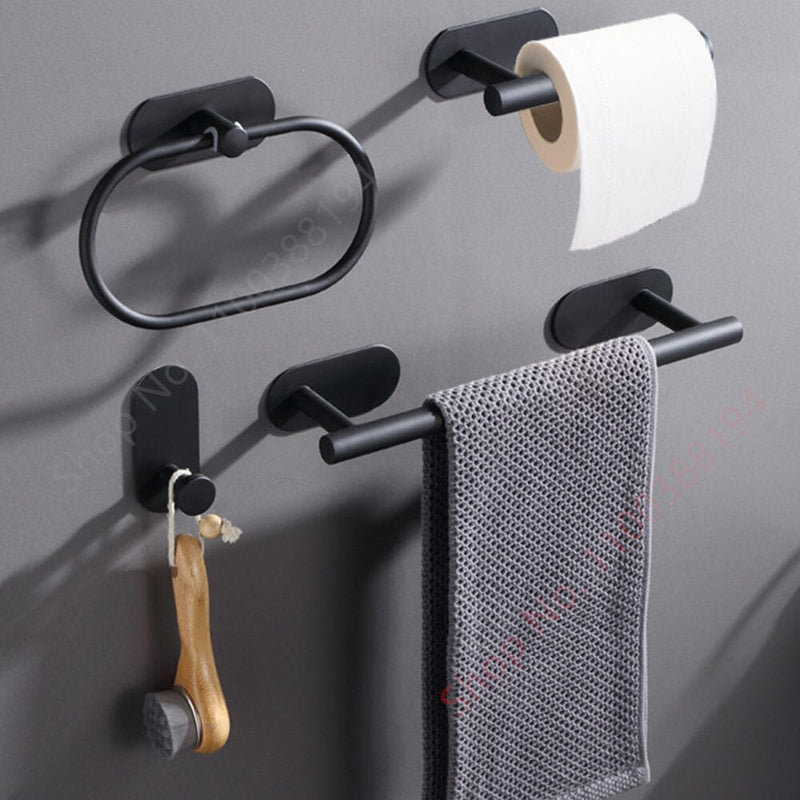 Premium Stainless Steel Bathroom Accessories - No Drill Installation