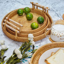 Luxury Wicker Decorative Tray with Handles