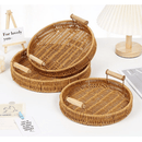 Luxury Wicker Decorative Tray with Handles