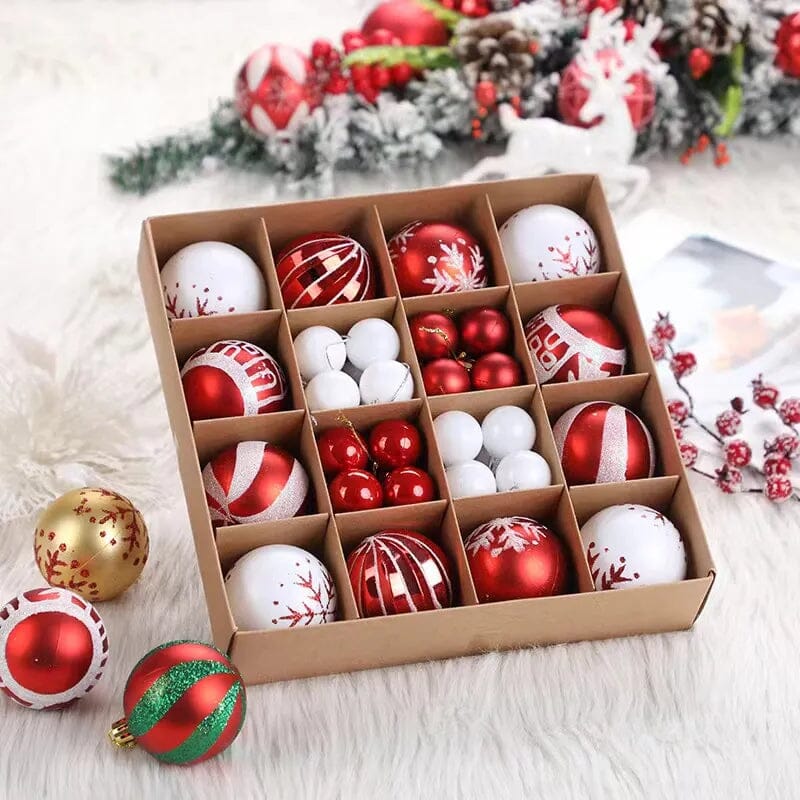 Bolas de Natal Sortidas - Kit com 44 Unidades