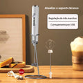 Batedor Misturador Elétrico Portátil para Bebidas, Leite, Café