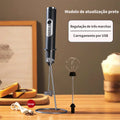 Batedor Misturador Elétrico Portátil para Bebidas, Leite, Café